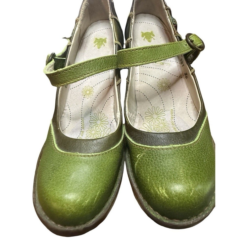 El Naturalista Green Leather Pumps EUR 36 womens - Picture 5 of 8